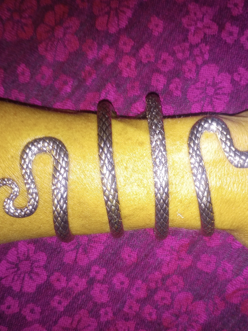Silver Snake Coil Wrist/Arm Cuff-Adjustable